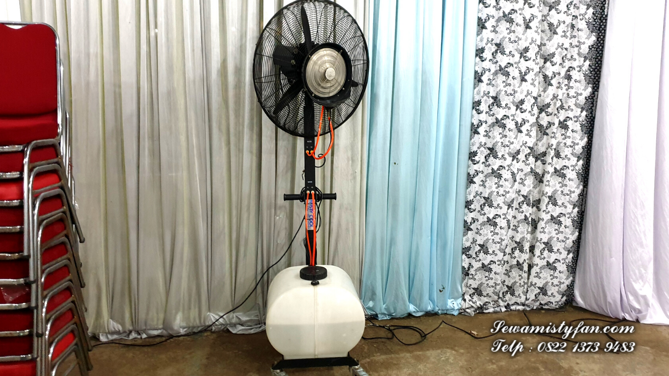 Proses pengiriman sewa kipas kabut untuk event outdoor dan kantor