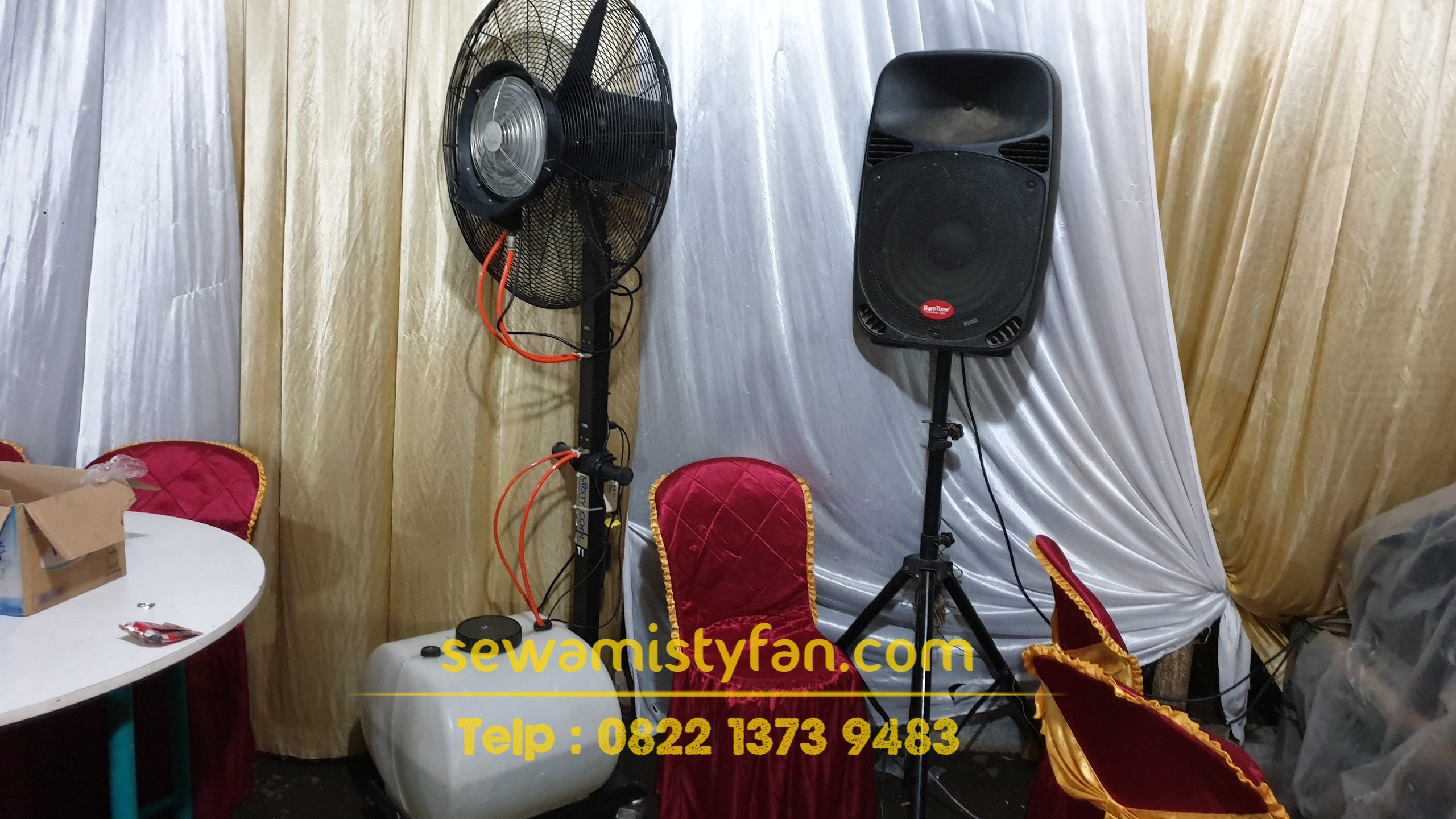 Perbedaan Misty Fan dan Air Cooler untuk event pernikahan outdoor di Jakarta
