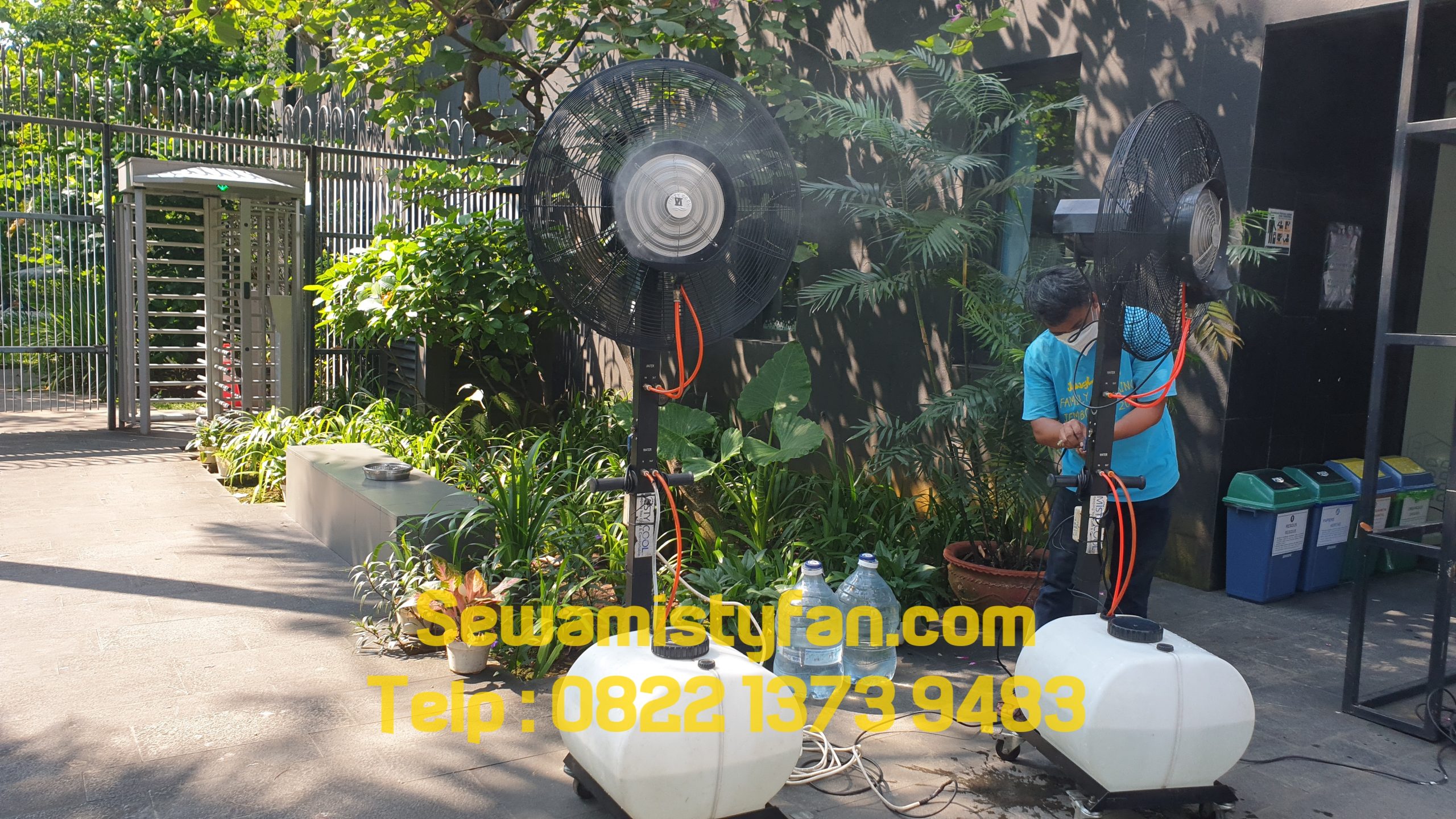 Tata letak Misty Fan untuk acara maulid di lapangan