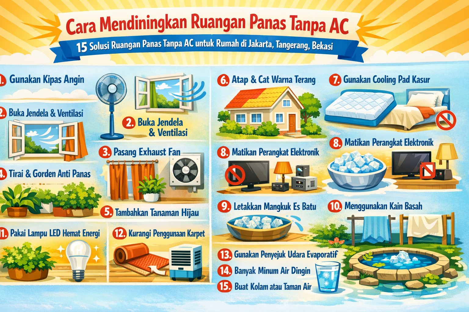 cara mendinginkan ruangan panas